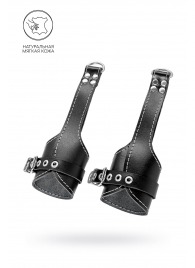 Черные подвесы с белой строчкой - Pecado - купить с доставкой в Пскове