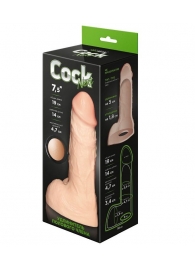 Телесный фаллоудлинитель с мошонкой Cock Next - 19 см. - LOVETOY (А-Полимер) - в Пскове купить с доставкой