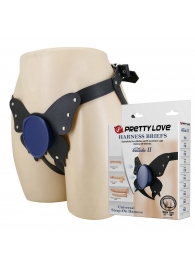 Синие трусики харнесс с платформой Caludio II - Baile - купить с доставкой в Пскове