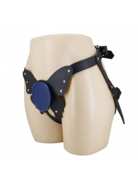 Синие трусики харнесс с платформой Caludio II - Baile - купить с доставкой в Пскове