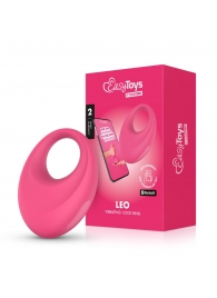 Розовое интерактивное эрекционное виброкольцо Leo - Easy toys - в Пскове купить с доставкой