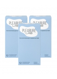 Набор из 3 упаковок ультратонких презервативов Pleasure Lab (по 12 шт.) - Pleasure Lab - купить с доставкой в Пскове