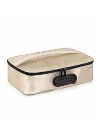 Золотистая сумочка для хранения игрушек Discreet Box - Dorcel - купить с доставкой в Пскове