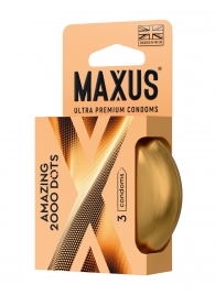 Точечные презервативы MAXUS 2000 Amazing Dots с железным кейсом - 3 шт. - Maxus - купить с доставкой в Пскове