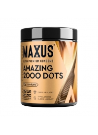 Точечные презервативы MAXUS 2000 Amazing Dots с железным кейсом - 15 шт. - Maxus - купить с доставкой в Пскове