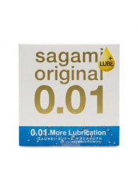 Увлажнённый презерватив Sagami Original 0.01 Extra Lub - 1 шт. - Sagami - купить с доставкой в Пскове