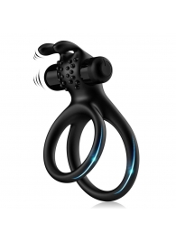 Черное эрекционное виброкольцо с подхватом мошонки Stay Hard - Boys of Toys - в Пскове купить с доставкой