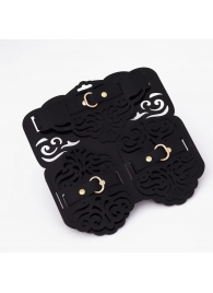 Фигурный набор для БДСМ-игр с узорами и золотистой фурнитурой - Crazy Handmade - купить с доставкой в Пскове