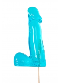 Голубой леденец в форме члена со вкусом блю кюрасао - 173 гр. - Sosuчki - купить с доставкой в Пскове