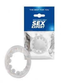Эрекционное кольцо со стимулирующими шариками на поверхности - Sex Expert - в Пскове купить с доставкой