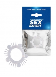 Эластичное эрекционное кольцо с шишечками и шипами - Sex Expert - в Пскове купить с доставкой