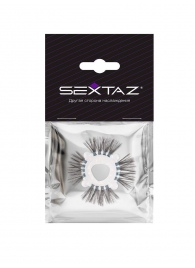 Эластичное эрекционное кольцо с черными «ресничками» - Sextaz - в Пскове купить с доставкой