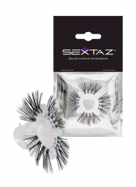 Эластичное эрекционное кольцо с черными «ресничками» - Sextaz - в Пскове купить с доставкой