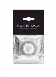 Эластичное эрекционное кольцо с длинными черными «ресничками» - Sextaz - в Пскове купить с доставкой