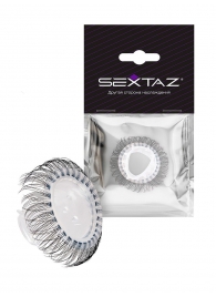 Эластичное эрекционное кольцо с длинными черными «ресничками» - Sextaz - в Пскове купить с доставкой