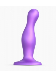 Фиолетовая насадка Strap-On-Me Dildo Plug Curvy size M - Strap-on-me - купить с доставкой в Пскове
