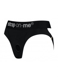 Черные трусики для насадок Heroine Lingerie Harness - size XL - Strap-on-me - купить с доставкой в Пскове