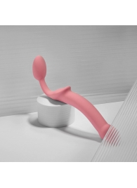 Розовый безремневой страпон Strap-on-me Semi-Realistic Bendable Strap-On size XL - Strap-on-me - купить с доставкой в Пскове