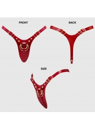 Красный пояс для фиксации насадок Strap-On-Me Leatherette Harness Fabulous - Strap-on-me - купить с доставкой в Пскове