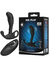 Черный изогнутый массажёр простаты с вибрацией и пультом ДУ - Baile - в Пскове купить с доставкой