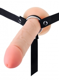Мужской полый страпон на регулируемых ремешках - 22 см. - Sex Expert - купить с доставкой в Пскове