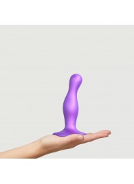 Фиолетовая насадка Strap-On-Me Dildo Plug Curvy size S - Strap-on-me - купить с доставкой в Пскове