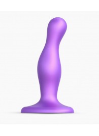 Фиолетовая насадка Strap-On-Me Dildo Plug Curvy size S - Strap-on-me - купить с доставкой в Пскове
