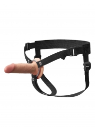 Телесный пустотелый фаллопротез 5’’ Hollow Silicone Strap-On - 14 см. - Pipedream - купить с доставкой в Пскове