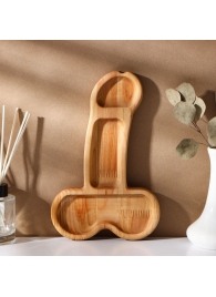 Деревянное блюдо для подачи в форме члена (25 х 16,5 х 1,7 см) - Сима-Ленд - купить с доставкой в Пскове