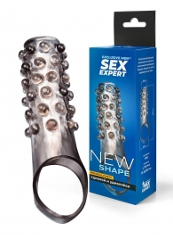 Дымчатая насадка на пенис с выпуклостями - 11 см. - Sex Expert - в Пскове купить с доставкой