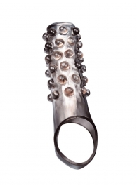 Дымчатая насадка на пенис с выпуклостями - 11 см. - Sex Expert - в Пскове купить с доставкой