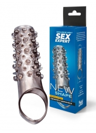 Дымчатая насадка на пенис с шипами и выпуклостями - 12 см. - Sex Expert - в Пскове купить с доставкой