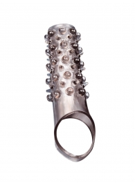 Дымчатая насадка на пенис с шипами и выпуклостями - 12 см. - Sex Expert - в Пскове купить с доставкой