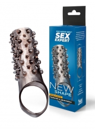 Дымчатая насадка на пенис с шипами и выпуклостями - 12,5 см. - Sex Expert - в Пскове купить с доставкой