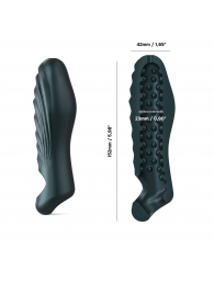 Серая силиконовая насадка на пенис с подхватом Manwan Ryzer - Manwan - в Пскове купить с доставкой