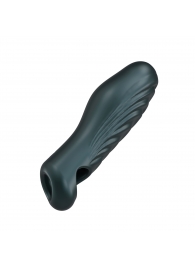 Серая силиконовая насадка на пенис с подхватом Manwan Ryzer - Manwan - в Пскове купить с доставкой