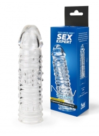 Прозрачная закрытая насадка на пенис - 17 см. - Sex Expert - в Пскове купить с доставкой