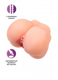 Реалистичный мастурбатор в форме попки с 2 любовными входами - No Name - в Пскове купить с доставкой