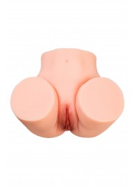 Телесный мастурбатор в форме попки с 2 любовными входами - No Name - в Пскове купить с доставкой