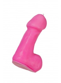 Розовая свеча в форме пениса - 47 гр. - Pecado - купить с доставкой в Пскове