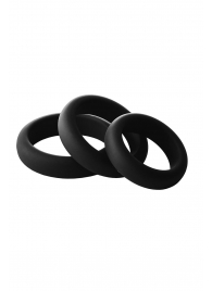 Набор из 3 черных эрекционных колец Smooth Silicone Cockring Pack - Dream Toys - в Пскове купить с доставкой