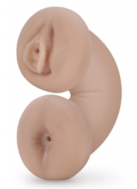 Телесный люминесцентный двусторонний мастурбатор Tasha - Blush Novelties - в Пскове купить с доставкой