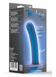 Синяя насадка с гладкой поверхностью Surrender 5.75 Inch Intermediate Pegging Dildo - 14,6 см. - Blush Novelties - купить с доставкой в Пскове