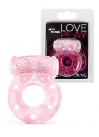 Розовое эрекционное виброкольцо с бабочкой - 1137 - в Пскове купить с доставкой