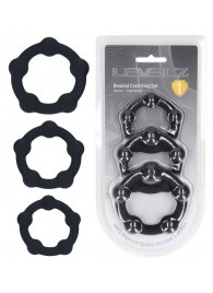 Набор из 3 эрекционных колец Beaded Silicone Cockring Set - Shots Media BV - в Пскове купить с доставкой