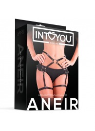 Черные стрепы на бёдра Aneir - Intoyou - купить с доставкой в Пскове