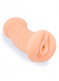 Телесный двусторонний мастурбатор с вибропулей и эрекционными кольцами в комплекте - Sexy Girl - в Пскове купить с доставкой