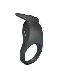 Черное перезаряжаемое виброкольцо Carlton - Baile - в Пскове купить с доставкой