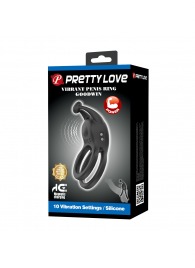 Черное перезаряжаемое виброкольцо Goodwin - Baile - в Пскове купить с доставкой