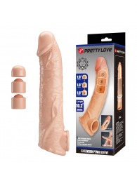 Телесный фаллоудлинитель с подхватом мошонки Silas - 26 см. - Baile - в Пскове купить с доставкой